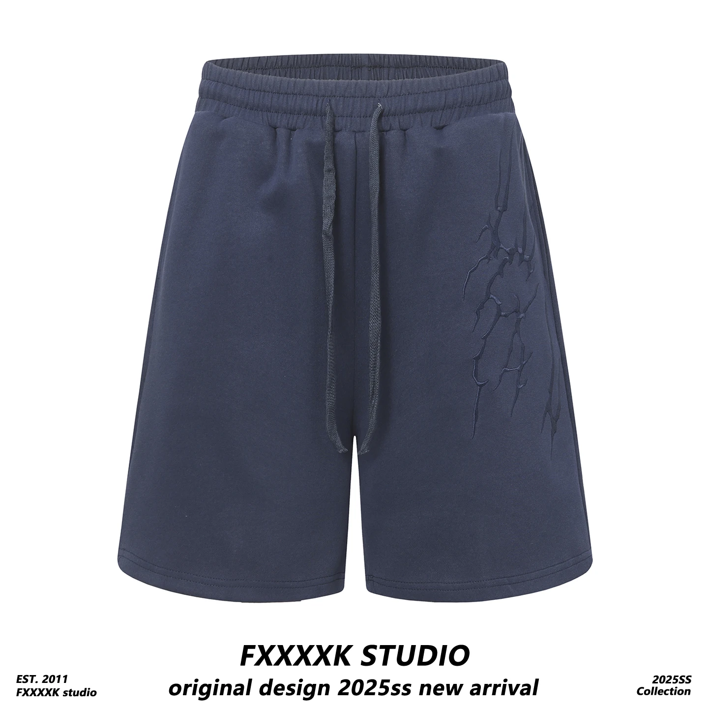 

FXK Original Hip Hop Fire Print orts ex Summer Loose Casual Versatile Couple's Five-Quarter Length Straight Leg Pants