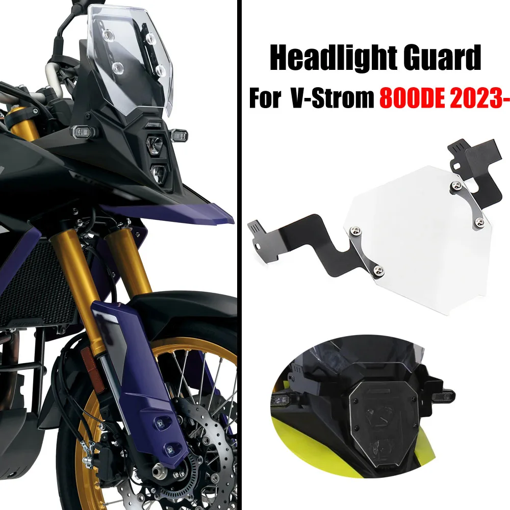 For Suzuki V-STROM 800DE 800de 2023 2024 Headlight Bracket Guard Cover Acrylic Protector Motorcycle V-Strom 800 DE