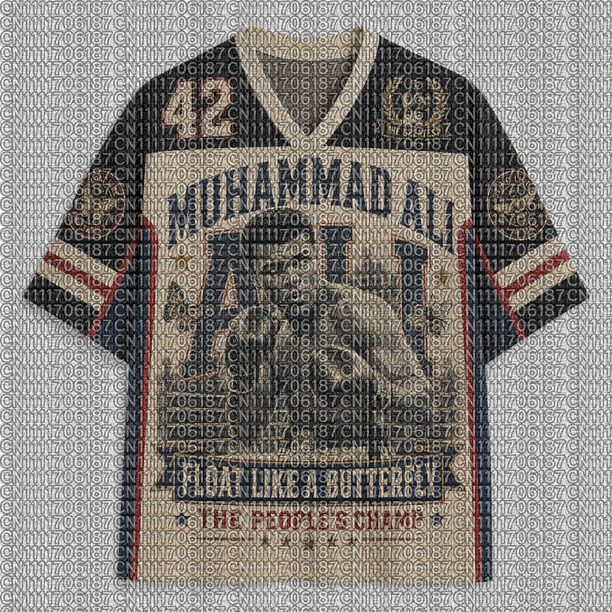 26-27 Years Popular Sports Fashion Short-Sleeved V-Neck Street Fashion Retro Boxing Movie Fans Hiking T-Shirt Gift