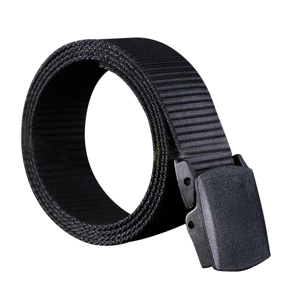 

Canvas Web For Men Military Style Nylon Casual Belt Airport-Friendly Automatic Buckle Moisture-Wicking Durable Non-Metallic
