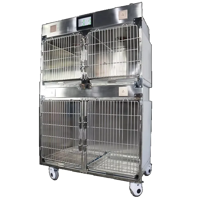 Reusable Large Animal Cat Dog Veterinary Hospitalization Cages Patient Warming System Heating Thermostatic Control Touchscreen