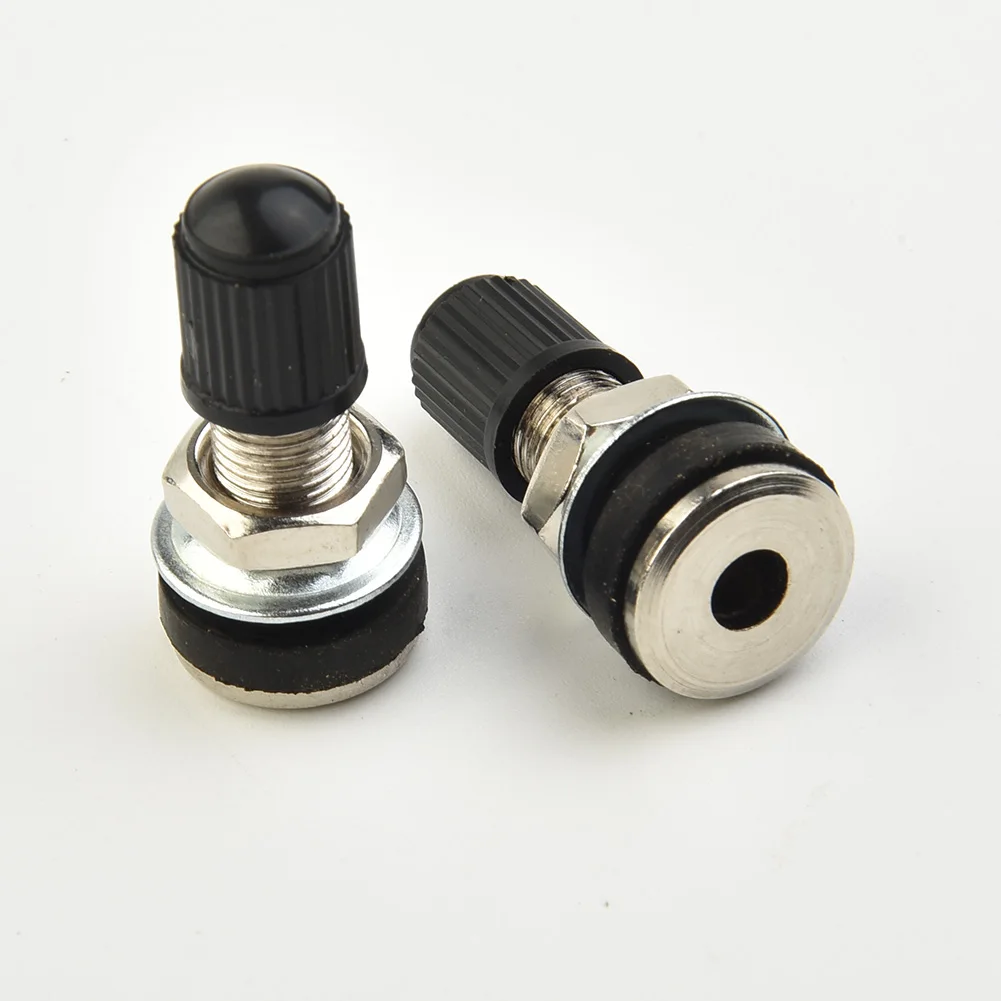 Motorcycle Scooter Tyre Valve Dustcap Zinc Alloy 32mm Tubeless Valve for Motorbike and Quad Bike General Purpose Use Replacement