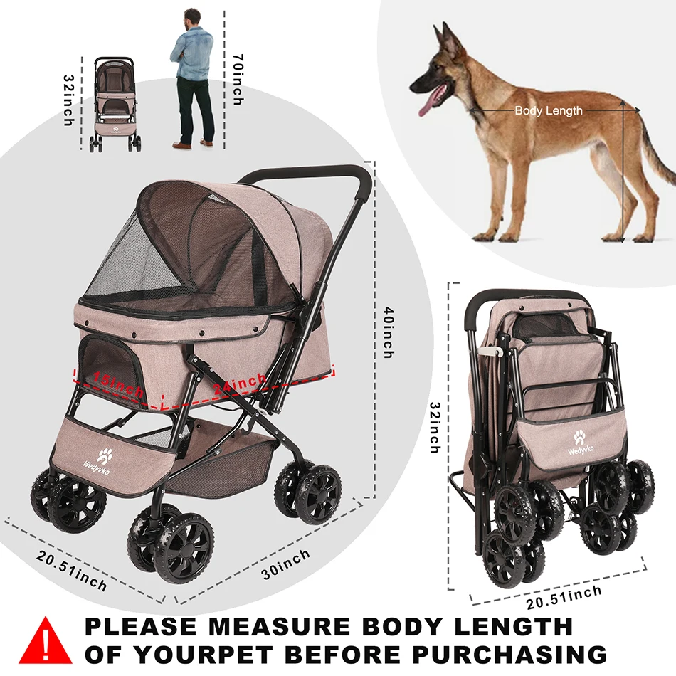 Pet Dog Carrying Stroller Cat Outdoor Breathable Lightweight Foldable Dog Carrier Stroller переноска для собак