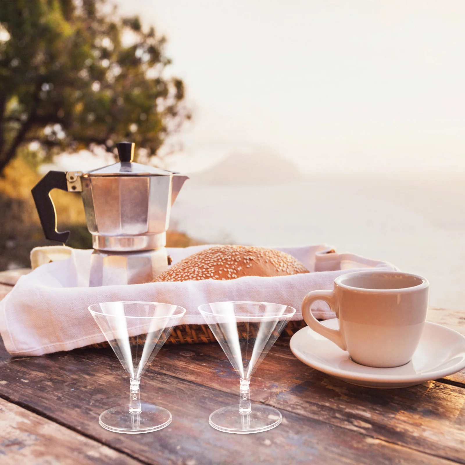 

Plastic Wine Glasses 8pcs Transparent Reusable Cocktail Cups for Party Beverage Martini Whiskey Drinking