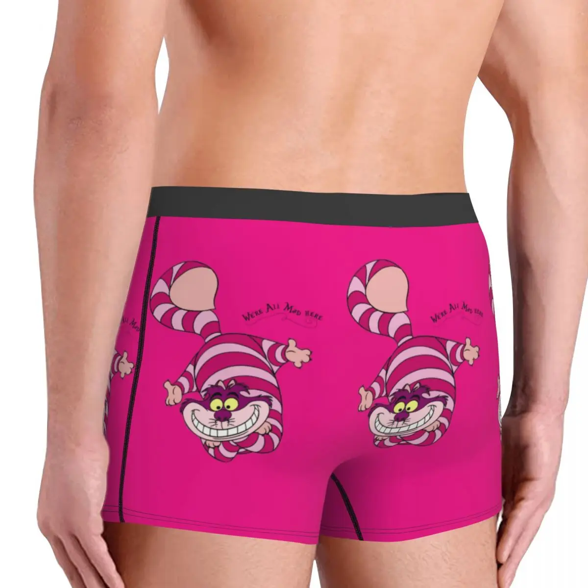 Aangepaste Cheshire Cat Animal Boxers Shorts Heren Alice In Wonderland Slips Ondergoed Mode Onderbroeken