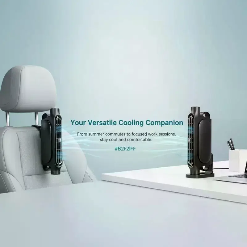 Beat The Summer Heat! Portable Car Seat Cooling Fan, USB Powered Rear Backrest Air Conditioner Interior Accessory