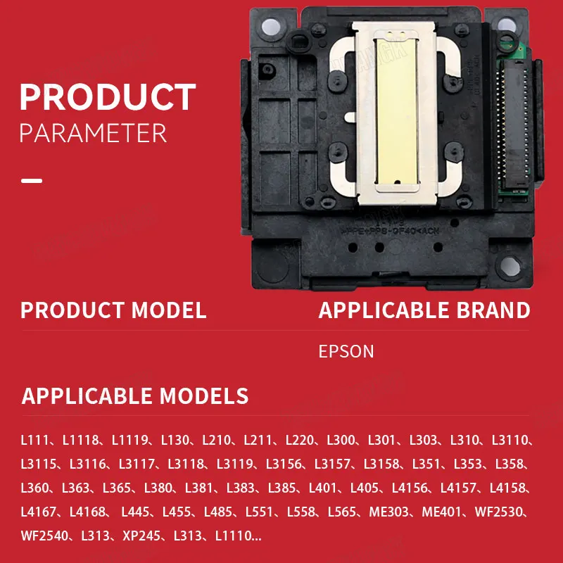 Tête d\'impression pour Epson L380, L360, L365, L366, Lpionner, L380, L381, L382, L385, L395, L396, L400, L401, Lloupe, L455, L456