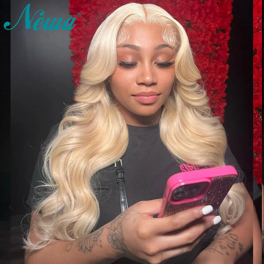 

Newa Hair Blonde 613 HD Lace Frontal Wig 13x6 /13x4 Lace Front Human Hair Wig Body Wave Transparent 613 Frontal Wig Pre Plucked