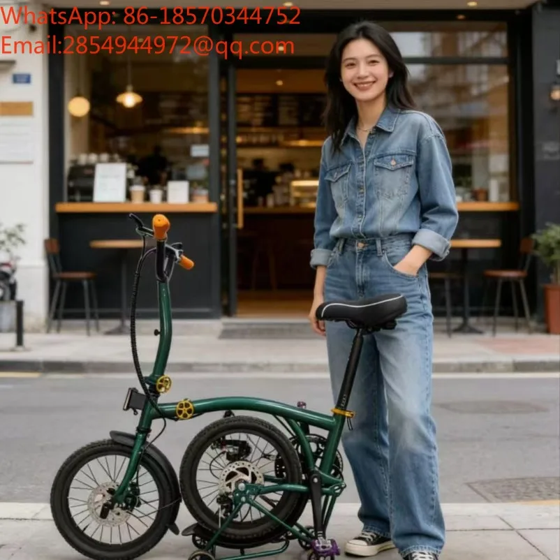 New Folding Bicycle, 16-inch 3-fold, Lightweight, 7-speed, Portable