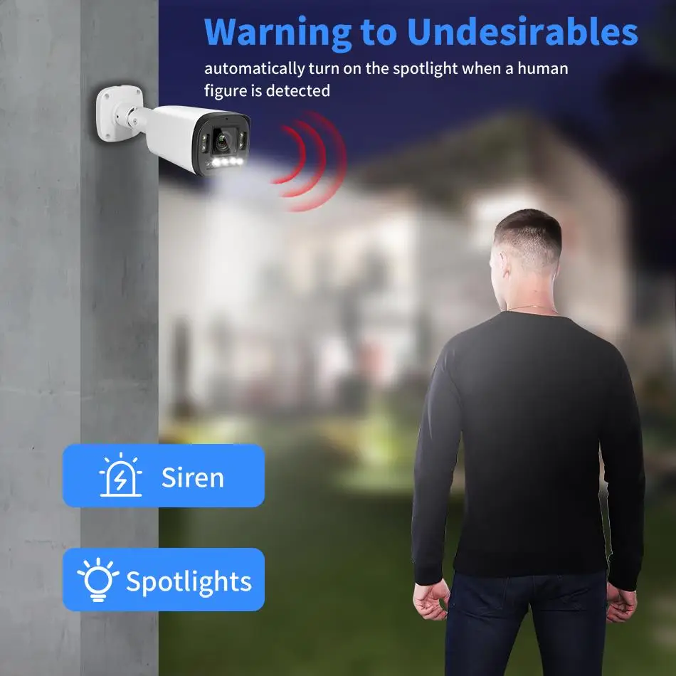 5/8MP 5X التكبير رصاصة IP كاميرا ضوء هجين اتجاهين الصوت MD2.0 المنزل CCTV كاميرا مراقبة خارجية ONVIF متوافق Hikvision