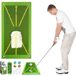 Golf Training Mat for Swing Detection Batting Trajectory That Shows Swing Path Analyzer Practice Marking Pad Golf Hitting Pads