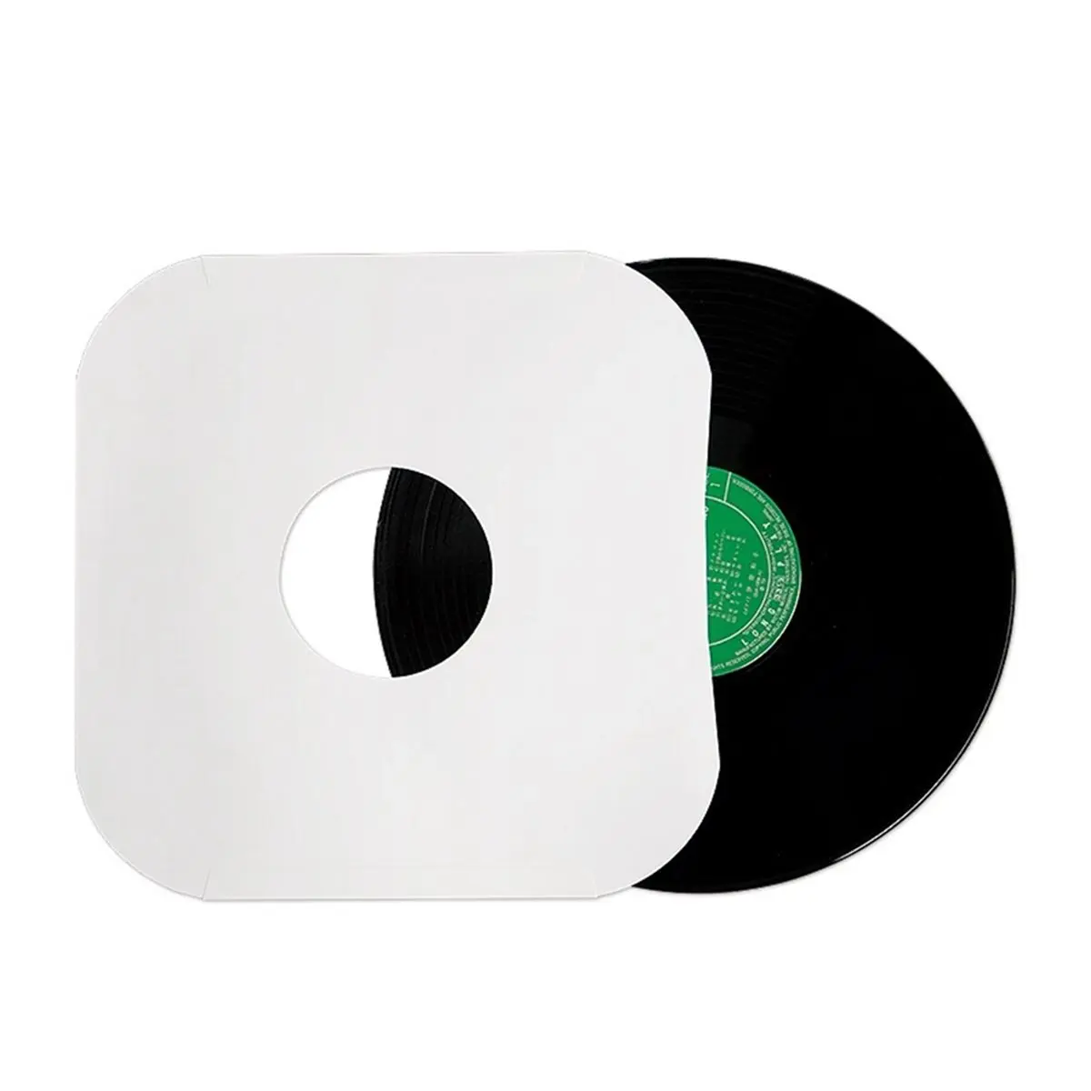 

ABJA 50 шт. 12-дюймовые виниловые конверты с закругленными углами из крафт-бумаги, внутренние конверты для LP-дисков, обложки для альбомов с центральным отверстием для защиты пластинок