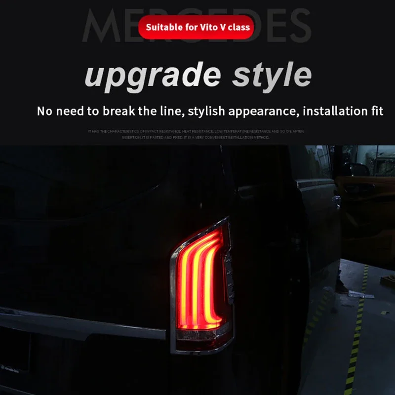 New Arrive Modified Vehicle Body Parts Auto Exterior Light  LED Car Tail Lights for Mercedes Benz Vito w447 v250 vclass