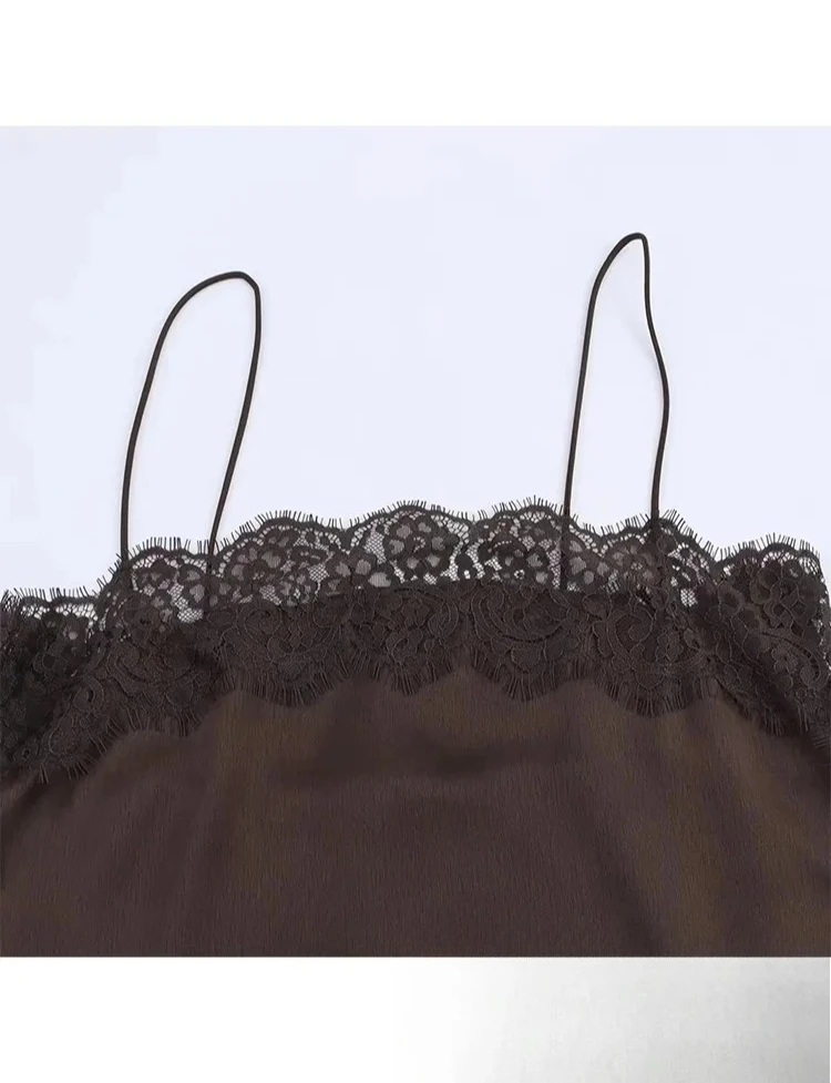 خمر المرأة عادية براون الصلبة الدانتيل دعوى الدانتيل البنطال القصير فضفاض طويل تنورة مستقيمة موضة جديدة عطلة مجموعة #2