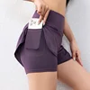quick-drying women's running shorts sports layer elastic waist active sports shorts with pockets yoga shorts