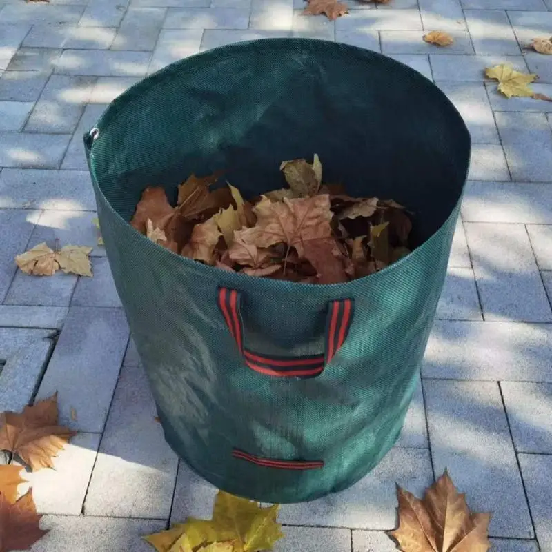 F19B Heavy Duty Garden Waste Collection Bags 300L Waterproof And Foldable For Yard Leaves And Debris
