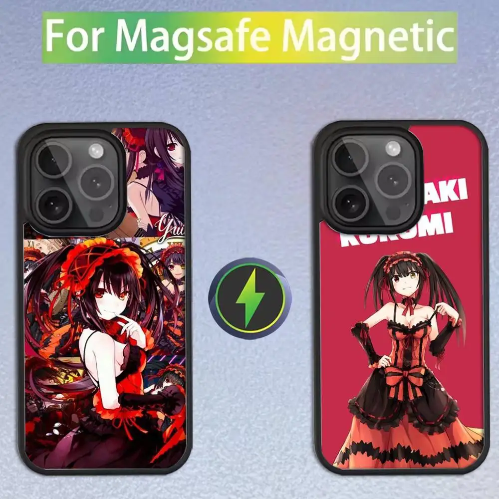 

DATEALIVE Tokisaki Kurumi Phone Case For iPhone 16,15,14,13,12,11,Pro,Max,Plus,Mini,SE Magsafe Magnetic Wireless Charging
