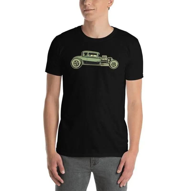 

Винтажная мужская футболка Hot Rod в зеленом цвете Rat Street