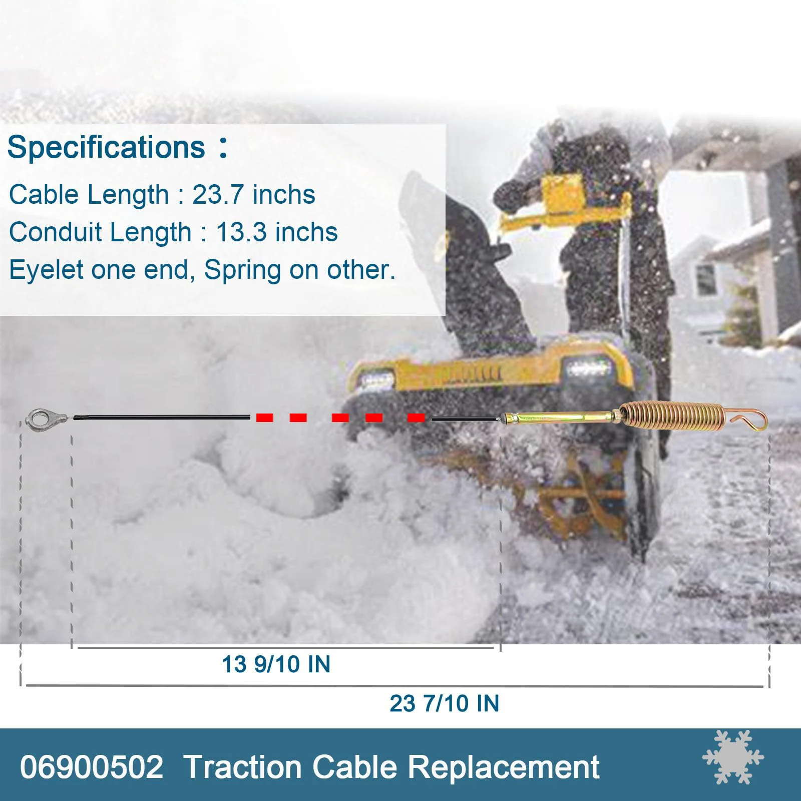 06900502 كابل الجر لـ Ariens Deluxe Platinum 30 28 24 منفاخ الثلج 921013 921017