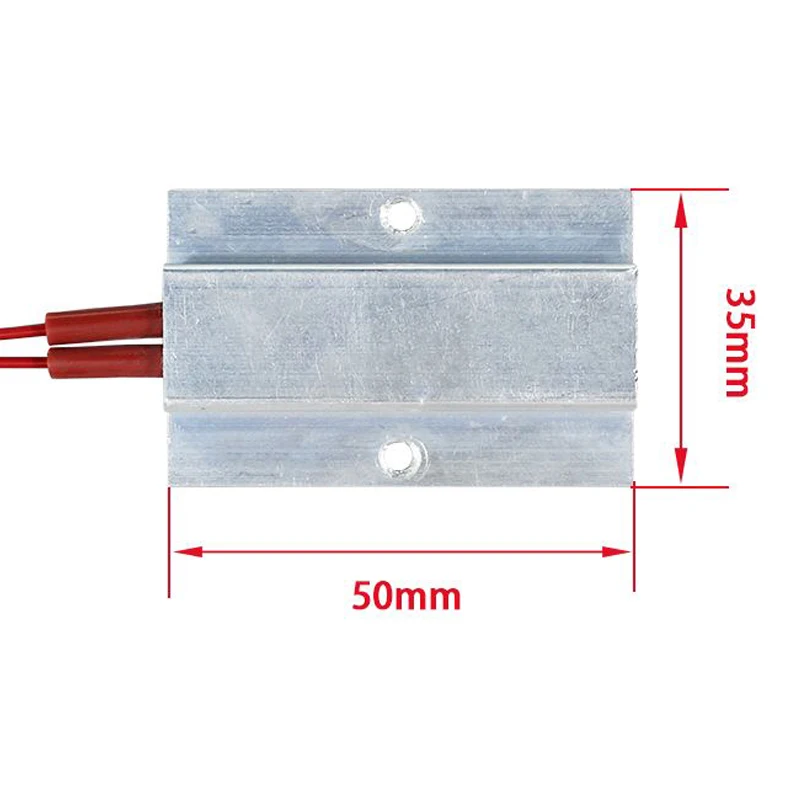 2PCS PTC Heating Element Plate AC/DC 12-220V Insulated Constant Ceramic Thermostatic Heaters Aluminum Shell Heating Tools