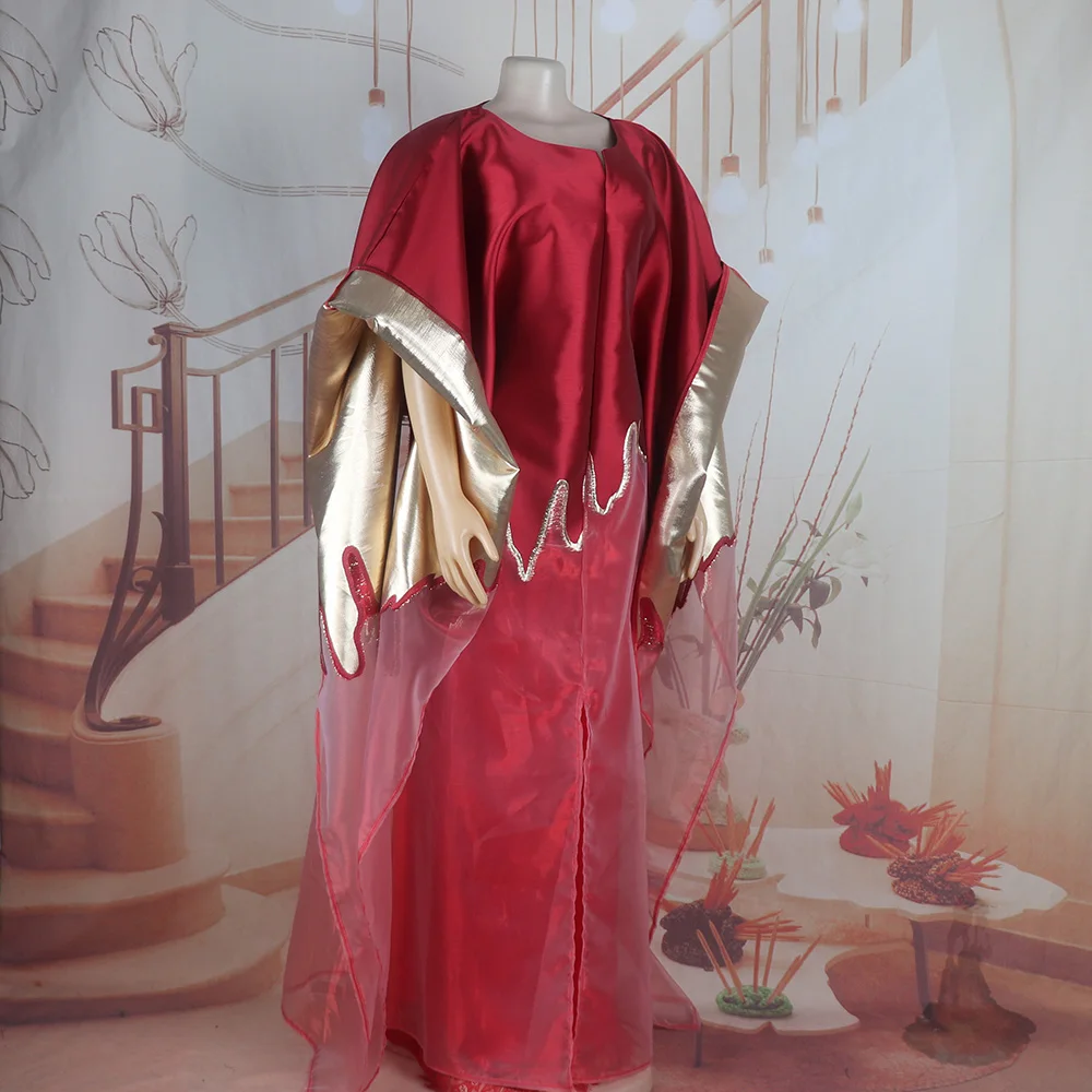 Modische Afrikanische Kleidung Boubou Damenkleid Luxuriöser Afrikanischer Stoff mit Stickerei-Dekoration Damenmode – Detail 12