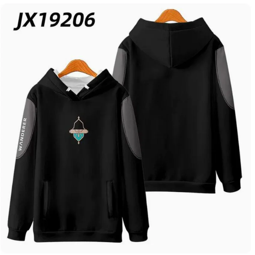 Spiel Genshin Auswirkungen Kunikuzushi Balladeer Wanderer Scaramouche Cosplay Kostüm 3D Druck Übergroßen Frauen/Männer Hoodie Sweatshirt