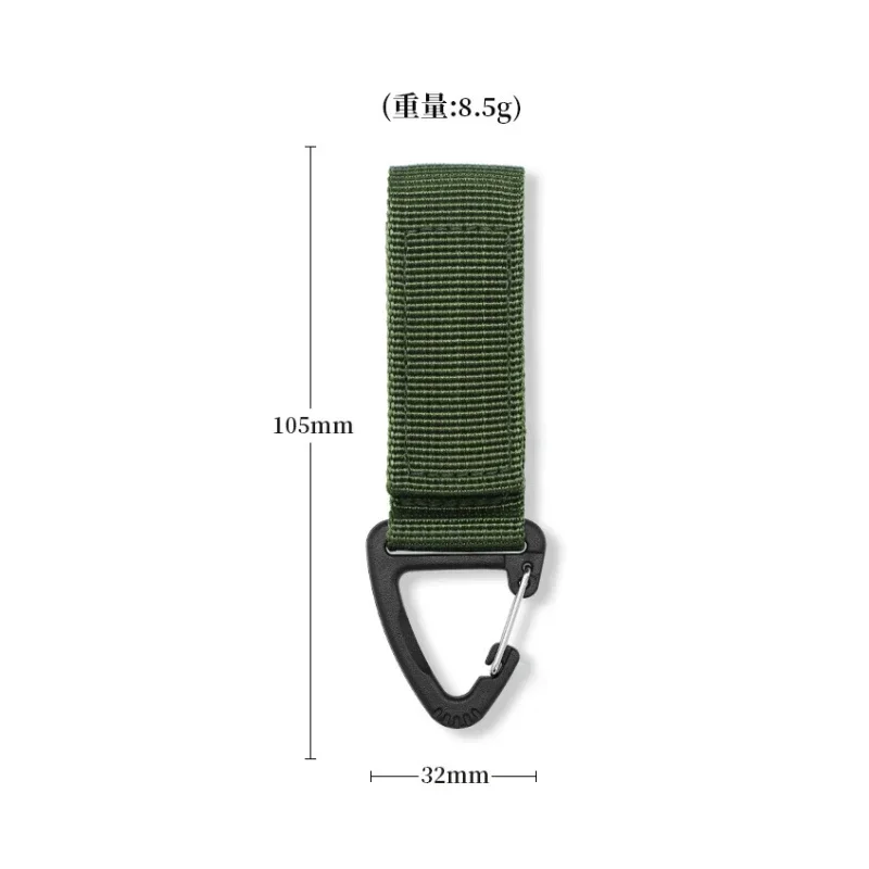 Outdoor Camping Carabiner Nylon Molle Tactical Backpack Key Hook Webbing Buckle System Belt Buckle Hanging Climbing Accessory