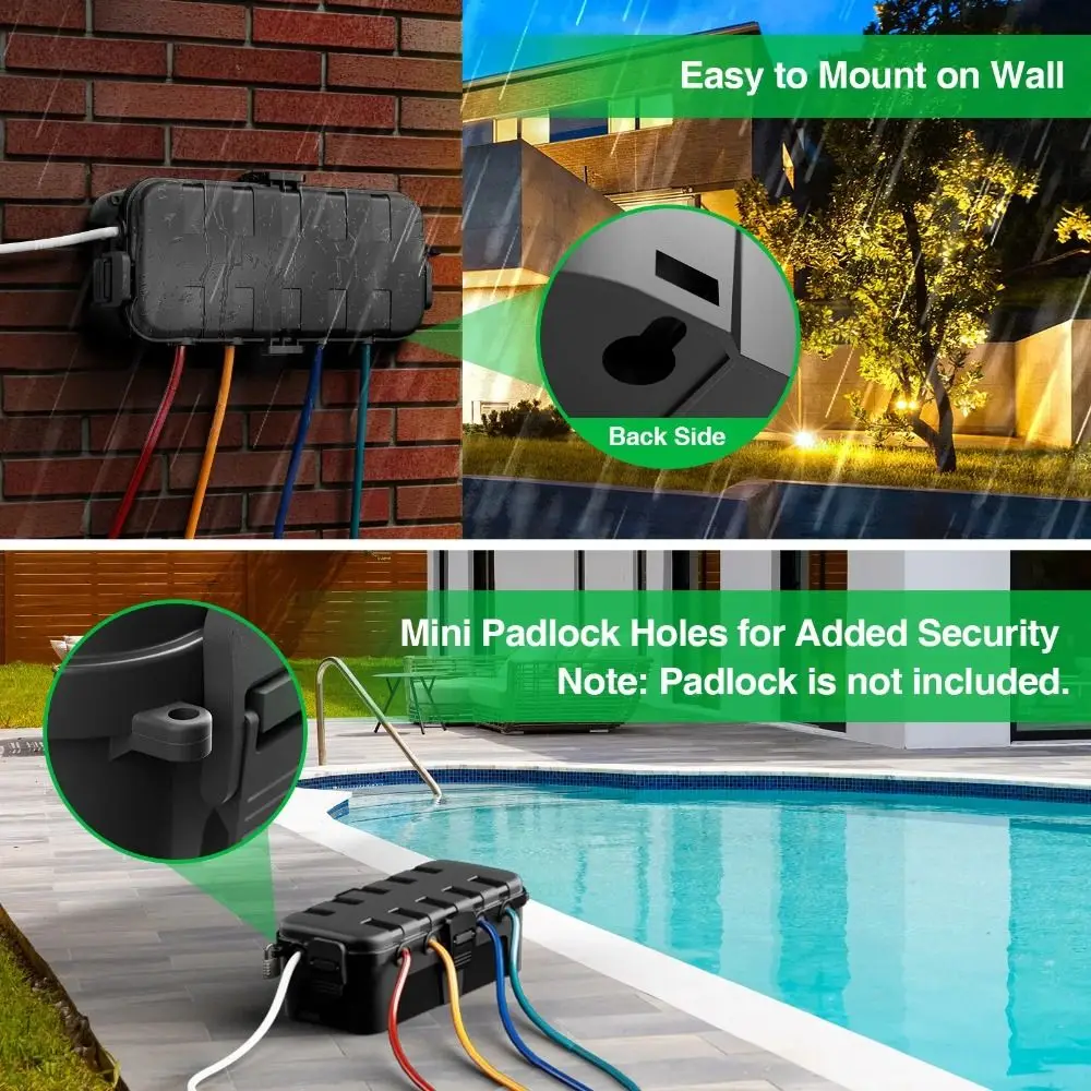 IP54 Rated IP54 Waterproof Junction Box Waterproof Performance Dustproof Performance Outdoor Junction Box Sturdy Material