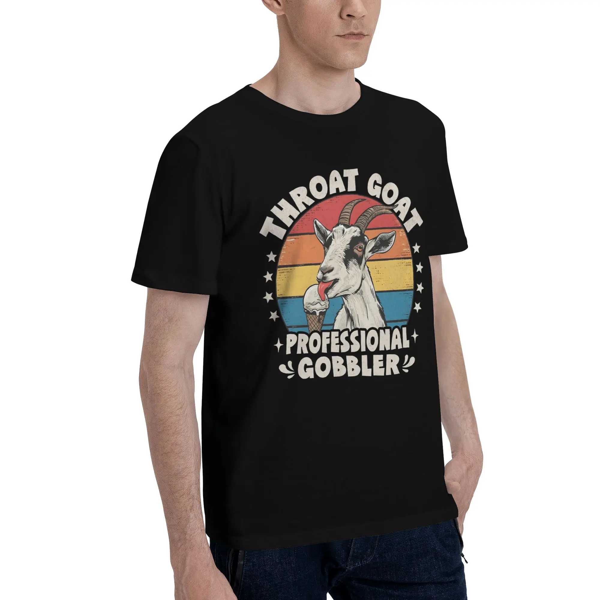 Throat Goat Funny Adult Humor  Graphic Print T Shirt Men Women  100% Cotton  Tee Shirt Clothes