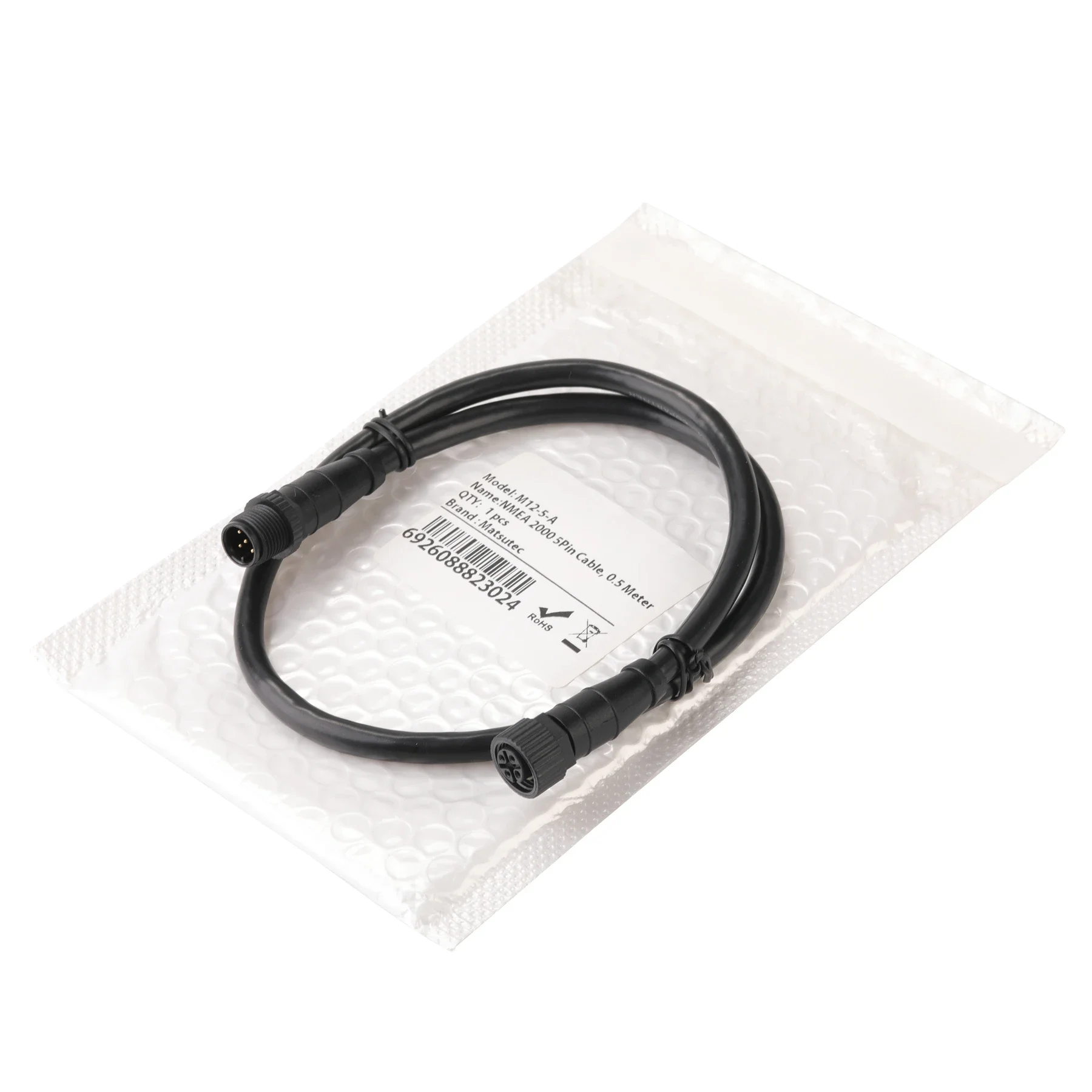 Matsutec 0.5Meter 5pin NMEA 2000 (N2K) 1/2 Meter, Backbone or Drop, Cable for Lowrance Simrad B&G Navico & Garmin