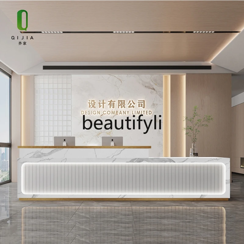 

Company Front Desk Clothing Store Cashier Counter Milk Tea Shop Beauty Salon Hair Salon Institutional Training Reception Desk