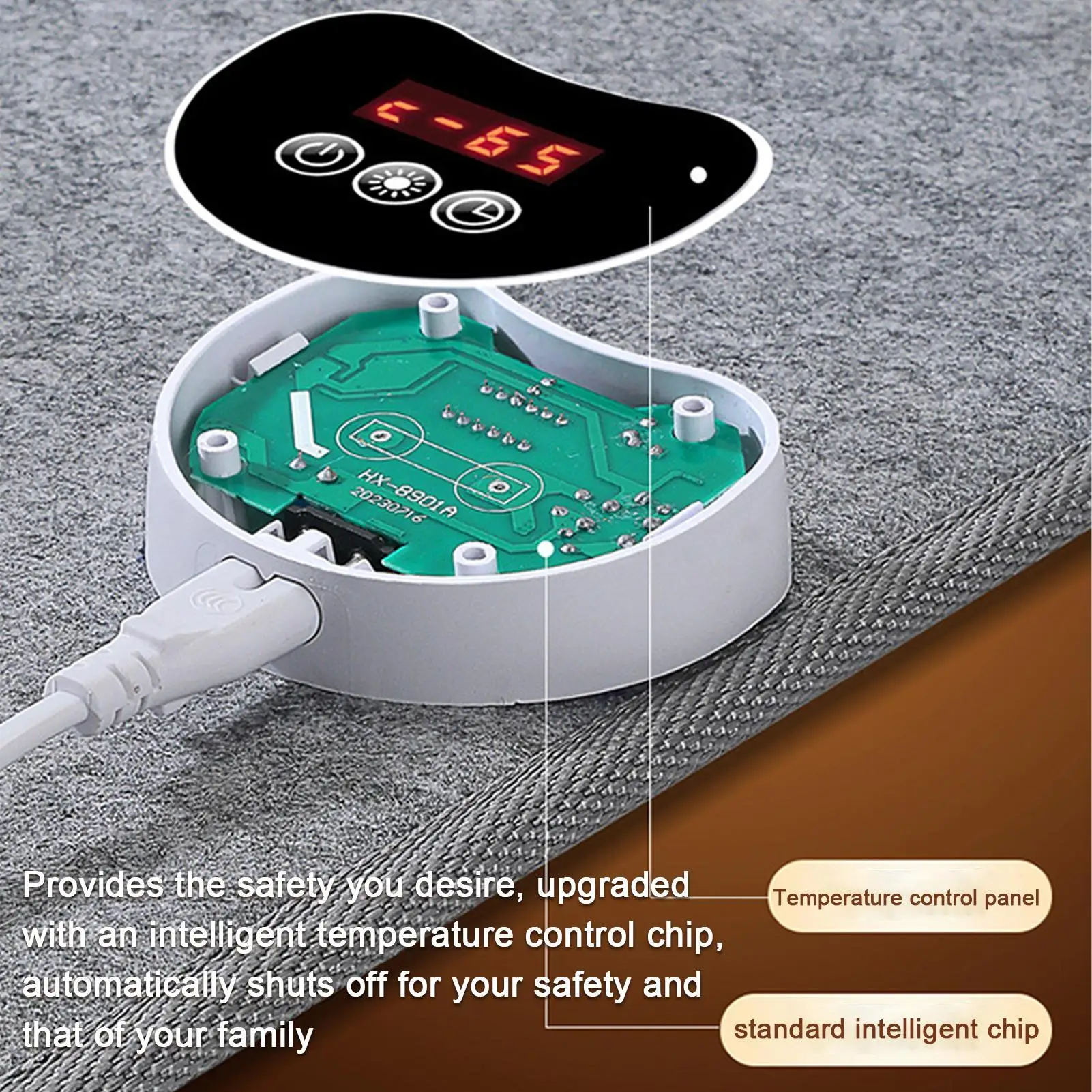 

EU Folding Portable Space Heater Adjustable Temperature Auto Shut Off Electric Foot Warmer For Living Room Apartment