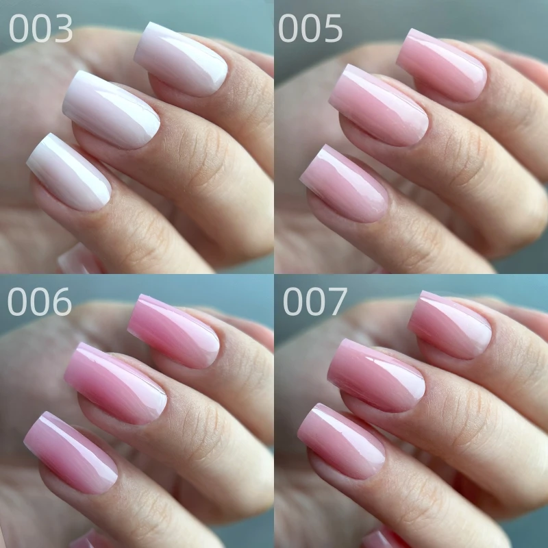MSHARE 250 g gel acrílico transparente, gel duro para extensión de uñas, rosa, nude, blanco, acrigel libre de HEMA y TPO, gel constructor para uñas francesas 5