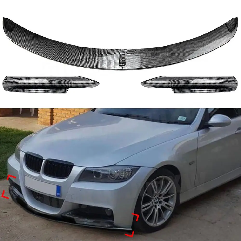 

Накладка на передний бампер из АБС-пластика с сплиттерами для BMW 3 серии E90 E91 Pre M-Tech Sport 2005-2008, передние сплиттеры-накладки, аксессуары для автомобиля
