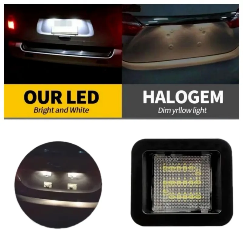 

2pcs White LED License Number Plate Light Lamps for Toyota Tundra 2014-2025 Tacoma 2016-2022 2023 2024 2025 Led Number Lamps