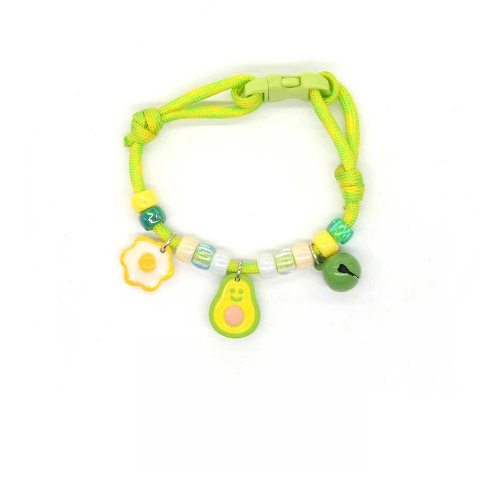 1 Stück Haustier-Halsband für Katzen und Hunde, farblich kontrastierend, gewebt, Sommerfrische, verstellbar, für Welpen, Sicherheit, Anti-Verlust, Outdoor-Walking-Zubehör – Detail 9