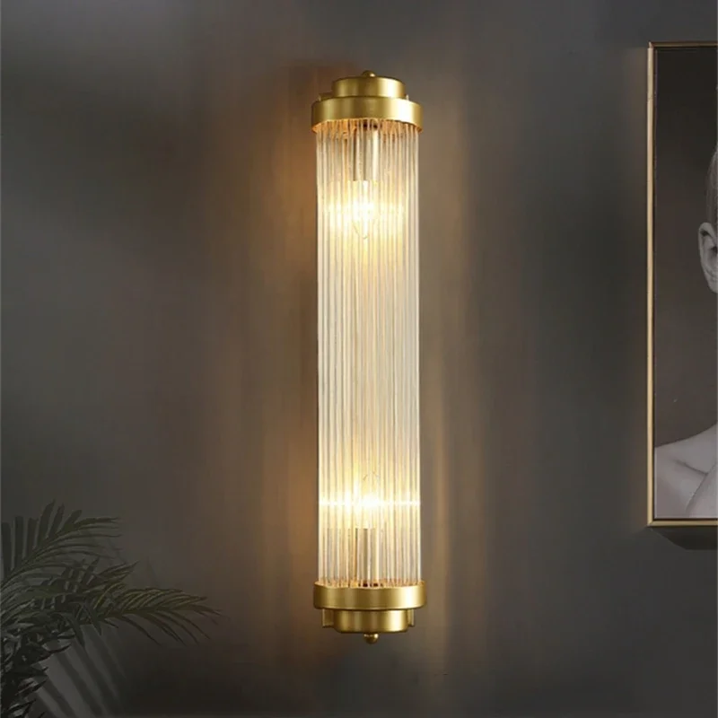 

Modern Crystal Led Creative Wall Sconce Nordic Bedroom Bracket Lightings Glass Wall Luminaire Luxury Staircase Wall Fitting