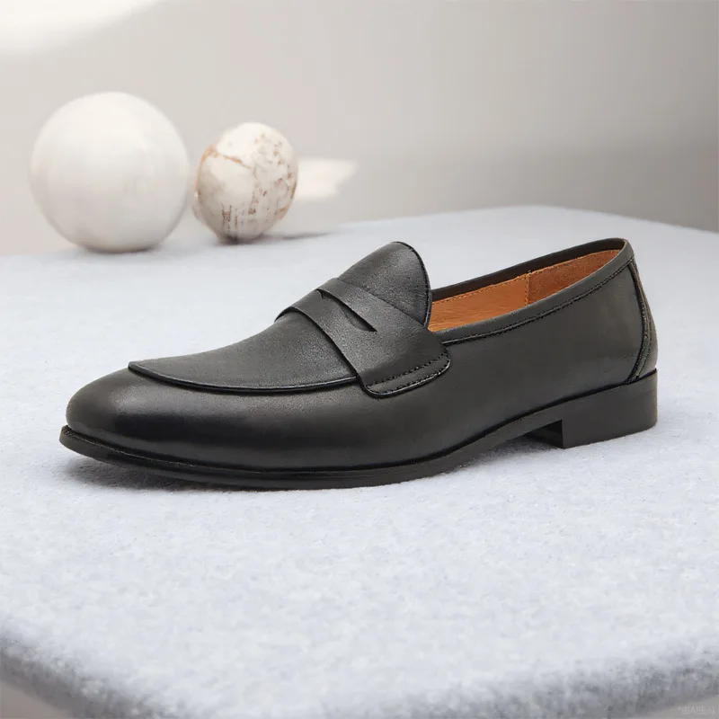 

2026 Wedding Dress Men Shoe Spring Autumn Loafers Men Business Leather Shoes