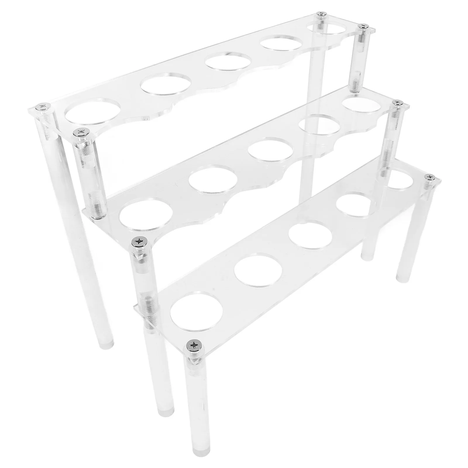 

Ice Cream Cone Holder Stand Clear Acrylic 15-Hole Display Rack for Party Dessert Snacks Ice Cream Cone Holder Stand