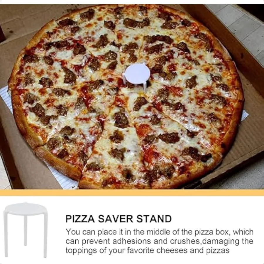 Angel's Peel Lounge Pizza Box Stack Pizza Saver Stand Pack van 50 witte plastic statiefstapel voor restaurantcontainer Catering B