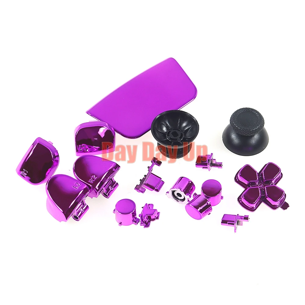 غطاء غلاف بمفتاح من الكروم لـ PS5 ، عصا تحكم زر V3 ، مقبض V3.0 ، كروم ، ABXY ، L1 ، L2 ، R1 ، R2 ، R2 ، مجموعة واحدة ، مجموعة واحدة