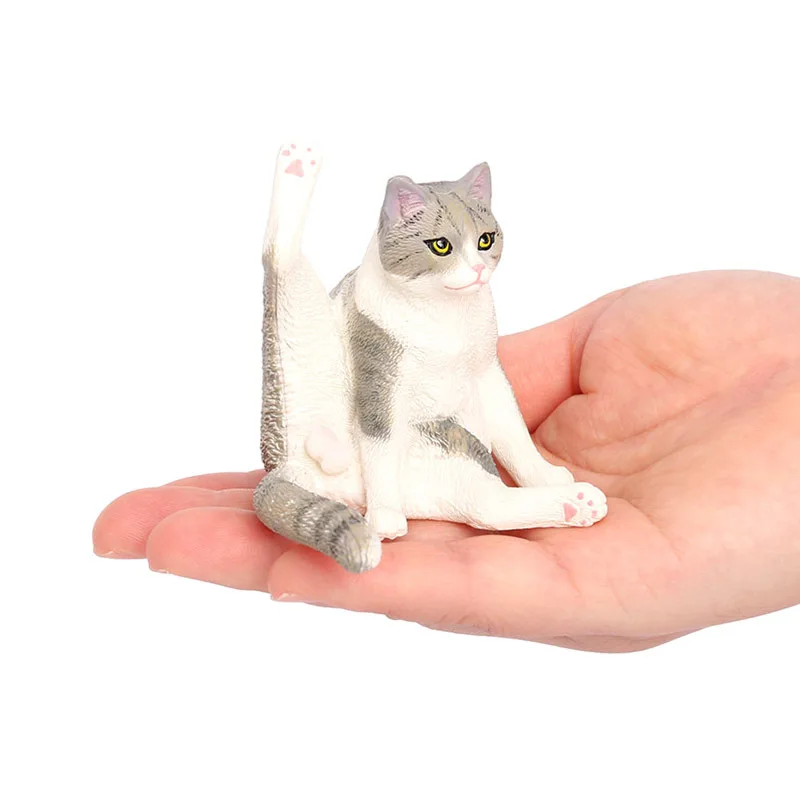Simulated Lift-foot cat model pet cat desktop ornament kitten home decoration