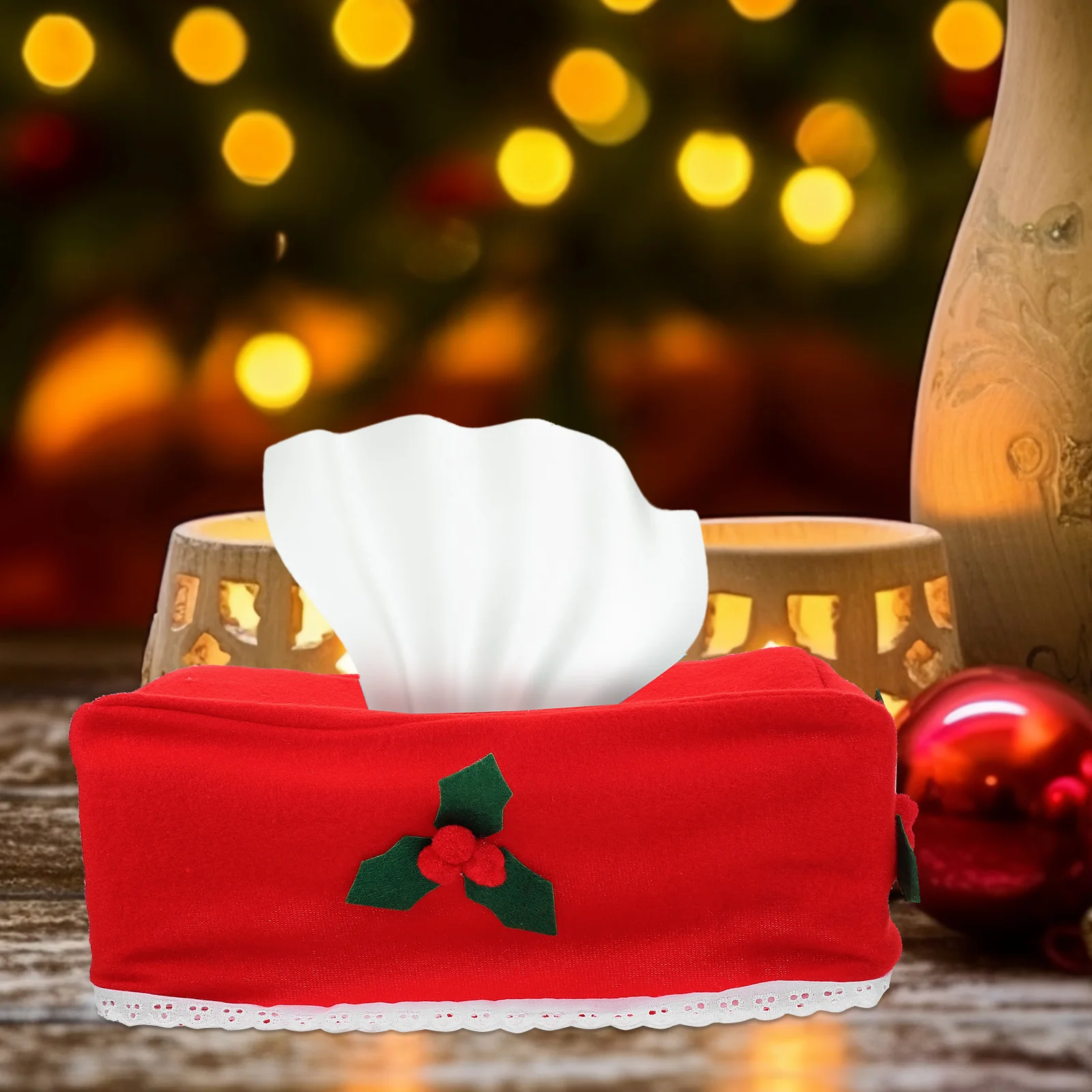 

2 Pcs Christmas Napkin Box Holder Practical Holders Tissue Containers Napkins Storage Paper Towel