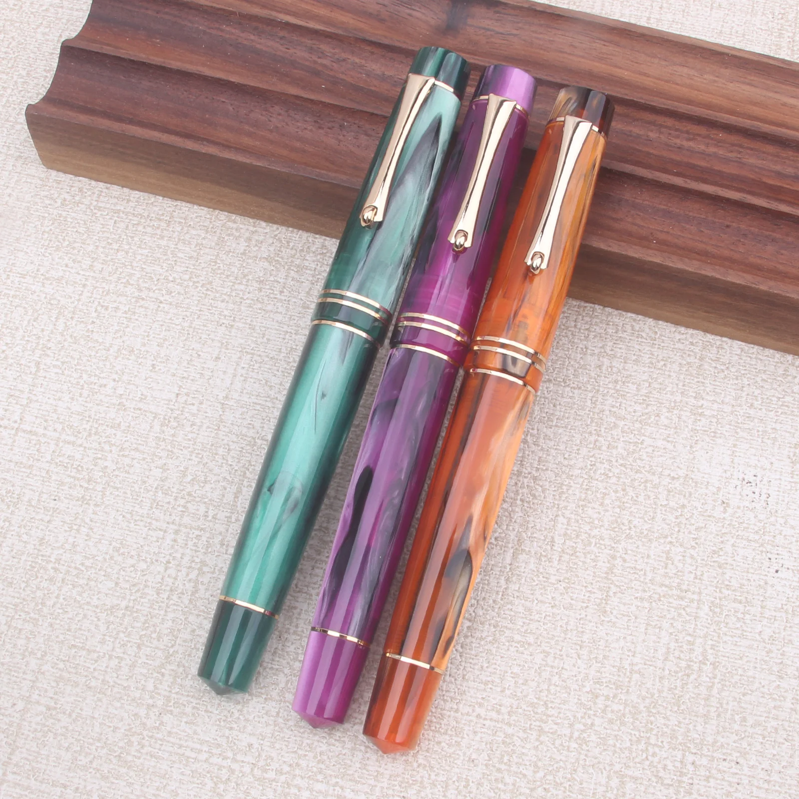 MAJOHN M800 Starry Sky Resin Fountain Pen with SOFT Flex Nib Or Bock F Nib for Calligraphy Practice Ink Writing Stationery Suppl