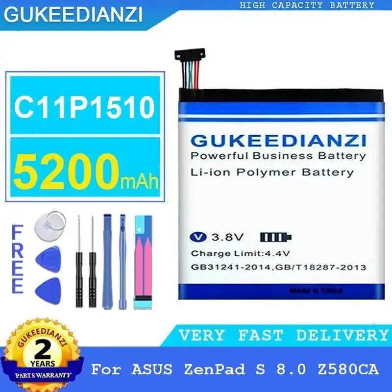 

Tablet Battery Long Lasting C11P1510 C11P1426 4800-5200mAh For Asus Zenpad s 8.0 0b200-01440000 z580c-B1-BK