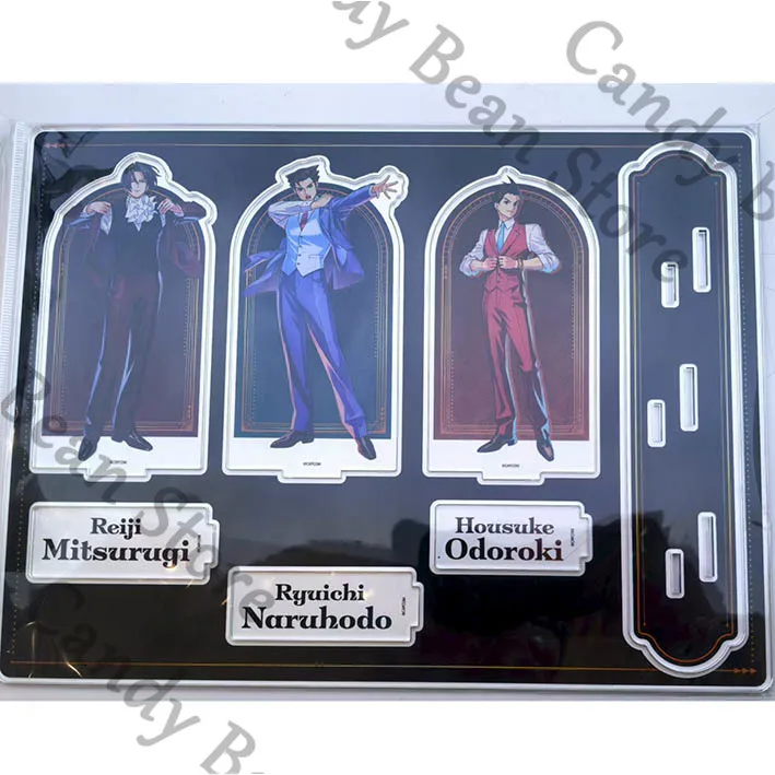 

Genuine Ace Attorney Anime Miles Edgeworth Phoenix Apollo Cosplay Acrylic Combination Standing Sign Cartoon Figure Stand Xmas