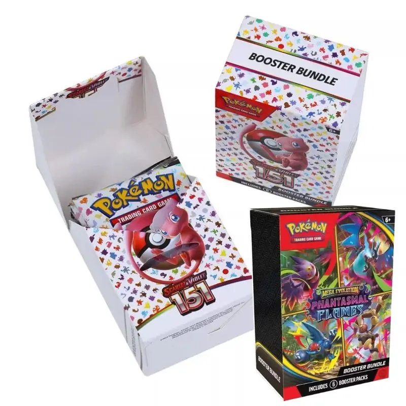 

Набор бустеров Pokemon Card v10: Destined Rivals, Prismatic Evolutions, Scarlet Violet 151, английские карты ME01, игрушки, подарки
