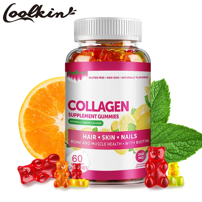 Collagen Gummies with Biotin, Zinc, Vitamins C & E - Collagen Supplement