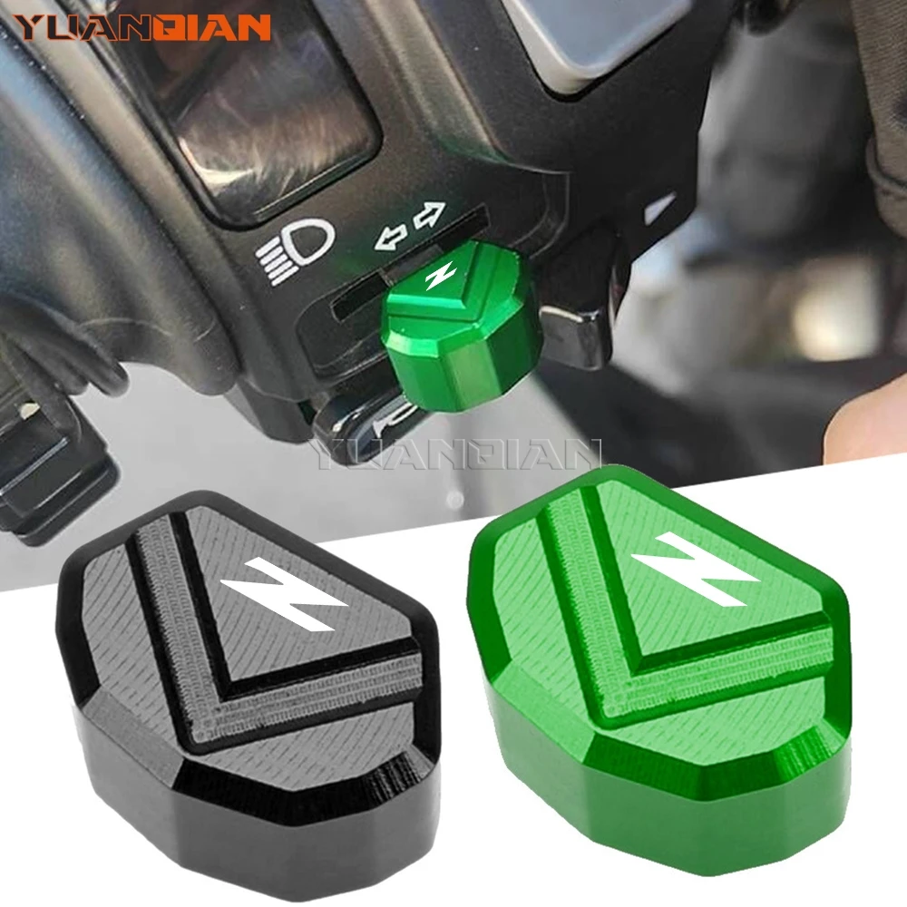 

For kawasaki Z900 Z750 Z800 Z1000 Z650 Z400 Z250 Z300 Z1000SX Z 900 750 Mototcycle CNC Switch Button Turn Signal Switch Key cap