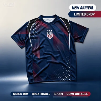 2026 USA Inspired Football T-Shirt Retro Style Soccer Jersey America Navy Blue Men's T-Shirt Team Jersey Kids Family Fans Tees
